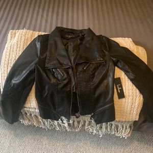 Lulu’s vegan leather jacket black small